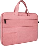 Rainyear Housse 15 Pouces Ordinateur Portable Sacoche Pochette De Protection Laptop Computer Avec Poignée Et Poches, Compatible Avec 15,4 Macbook Pro, Surface Laptop 3/4 15"", New Xps 15 Touch, Rose