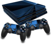 Film De Protection Autocollant Pour Jeux Console Et Manettes - En Vinyle - Anti-Rayures - Spécialement Conçu - Rx022 (Ps4 Pro, N° 4 Polygon Bleu)