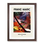 Sleeping Deer In The Forest By Franz Marc Exhibition Museum Painting Framed Wall Art Print, Ready to Hang Picture for Living Room Bedroom Home Office Décor, Walnut A3 (34 x 46 cm)