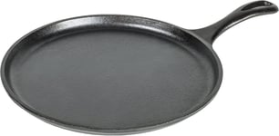 Lodge L9OG3 26.67 Cm / 10.5 Inch Pre-Seasoned Cast Iron round Griddle / Pancake 