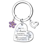 LKJHGF Cadeaux Marraine Porte-clés Amies Formidables Marraine Exceptionnelles - Porte-clés pour Annonce Grossesse marraine Naissance Enfant idée Cadeau Annonce bébé Fille garçon