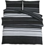 Vidaxl - Ensemble de housse de couette noir et blanc 220x240 cm Coton