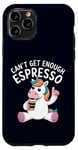 Coque pour iPhone 11 Pro Can't Get Enough Espresso Funny Unicorn Coffee Lover Humour