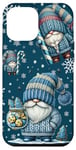 Coque pour iPhone 12 Pro Max Blue Christmas Gnome For Winter Christmas Cookies For Xmas