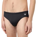 Emporio Armani Men's Essential Eagle Logo Swim Brief, Black, 52