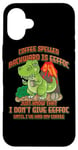 Coque pour iPhone 16 Plus Coffee Spelled Backwards Is Eeffoc Funny T-Rex Dinosaur Dino