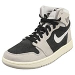 Nike Air Jordan 1 Zm Air Womens Fashion Trainers in Grey Black - 5 UK