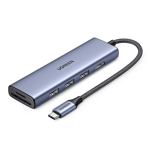 Ugreen 6in1 HUB USB-C Till HDMI, SD/TF Kortläsare, 3xUSB-A 3.0