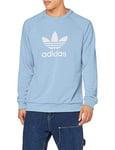 Adidas Trefoil Crew Sweatshirt - Clear Sky, X-Small