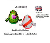 Ghostbusters Double Sided Slimer 64.5cm Foil Balloon Kids Birthday Party Deco UK