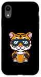 Coque pour iPhone XR Ski Tiger avec bière | Apres Ski Comic