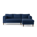 Habitat Newington Right Hand Corner Sofa -Navy Blue-dark Leg Navy Blue 3 Seater