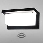 Led vägglampa utomhuslampa med rörelsesensor Armatur Ip65 vattentät Modern dekorativ belysning i aluminium för trädgårdsgången hall