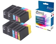 PREMIUM CARTOUCHE - 10 Cartouche compatible pour CANON 1500XL Noir (x4) + Cyan (x2) + Magenta (x2) + Jaune (x2) Canon Maxify MB 2000 Series MB 2050 M