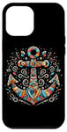 Coque pour iPhone 13 Pro Max Symbole de la mer ancre cool dans le style art de Noël