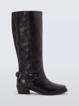 AND/OR Leather Theodore Leather Mid Calf Biker Boots, Black