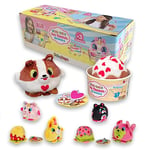 #sbabam Funny Box Doki Doki Ice Cream Reversible, Jouets pour Enfants, Animaux en Peluche Réversibles Parfumés en Forme de Coupes de Crème Glacée, Marionnettes à Collectionner, Paquet de 3 Pièces