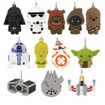 Hallmark Star Wars Countdown Calendar Miniature Christmas Tree Set With 12 Mini Ornaments, May The 4th Be With You