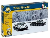 ITALERI, Chars T 34/76 m42 montage rapide à assembler et à peindre, échelle 1...