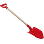 Toyrific Super Spade 78cm Wooden Shaft Digger ~ Plastic spade beach toy, sand toy, garden spade (Red)