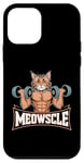 Coque pour iPhone 12 mini Meowscle Gym Cat T-shirt d'entraînement amusant pour les amoureux des chats