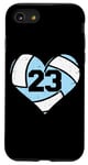 iPhone SE (2020) / 7 / 8 Volleyball Number 23 Jersey Funny Volleyball Heart Game Day Case