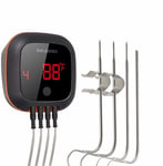 Bluetooth BBQ Meat Thermometer Wireless Smart w/ 4 Probes Rechargeable Battery