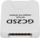 GC2SD Adaptateur de Carte de Stockage Micro de Qualit? Sup?rieure pour Wii,Adaptateur de Convertisseur de Cl? de Carte M?moire SD pour Wii pour Console de Jeu GC,Adaptateur de Carte Micro(Blanc)