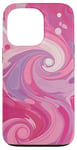 iPhone 13 Pro Swirl Pink Color Illustration Pattern Abstract Art Case