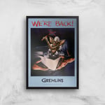 Gremlins We're Back Poster Giclee Art Print - A3 - Black Frame