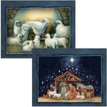 Nativity Assorted Two Set Christmas Cards by Susan Winget, 2 Unique Designs per