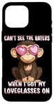 iPhone 16 Pro Max Can't See The Haters Loveglasses On Monkey Heart Glasses Case