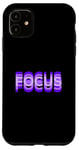 Coque pour iPhone 11 Purple Focus Illusion d'optique graphique violet