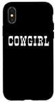 Coque pour iPhone X/XS Cowgirl Costume Femmes Chevaux Filles Équitation Western