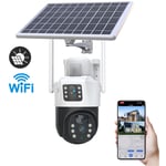 Merkmak - Camera de surveillance solaire exterieure sans fil ptz ip wifi double objectif 4K 6MP suivi humain pir vision nocturne Dispositif de