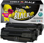 YELLOW YETI Q2612A 12A (2,000 Pages) 2 Compatible Toner Cartridges for LaserJet 1010 1012 1015 1018 1020 1022 1022n 1022nw 3010 3015 3020 3030 3050 3052 3055 M1005 MFP M1319f MFP [3 Years Warranty]