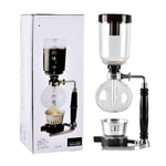 (Black)Coffee Machine Glass Technica Syphon Coffee Maker For Home Office Coffee