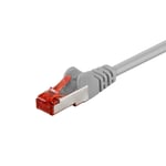 Goobay Câble réseau Cat 6 Câble LAN pour Gigabit Ethernet S-FTP, 10m, gris, 1.[G422]