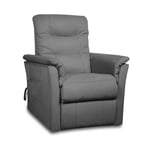 Fauteuil de relaxation ANABEL électrique et releveur en tissu gris