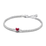 Pandora Red Sparkling Heart Tennis rannekoru 20 cm 590041C02