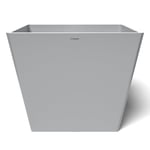 POTS&MORE Pot de Fleurs Prismo 50 VP025002 (50 cm, Forme carrée, Couleur Gris Clair, Hauteur 40,5 cm, Pot en Plastique, pour Plantes d'intérieur)