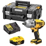 Dewalt - DCF900P1T-QW Boulonneuse à chocs 18V xr 1/2″ 1396Nm 1 x 5Ah + chargeur en coffret tstak