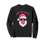 Christmas Santa Pink Rizz The Season Pink Gum Sweatshirt