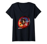 Womens Sonic the Hedgehog, Fearless: Year of Shadow key art V-Neck T-Shirt