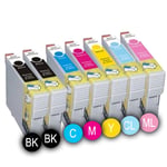 PACK 7 x CARTOUCHES D'ENCRE INKPRO COMPATIBLES MULTICOLORESE T2431 BK - T2434 Y FOR EPSON XP 55