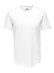 ONLY & SONS Men's ONSBENNE Life LONGY SS TEE NF 7822 T-Shirt, Bright White, S