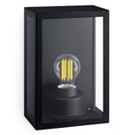 Philips Lighting Alzor Outdoor Wall Light, Square, Without Bulb, Black, max. 25W, IP44 Weatherproof