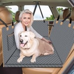 Lekespring Protection Voiture Chien Siège Arrière avec Planche en Bois Solide, Housse Voiture Chien Résistant à l'abrasion, aux Rayures et Imperméable - Adapté à la Plupart des Voitures - Gris