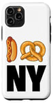 Coque pour iPhone 11 Pro Cool New York Food, Cool New York City Illustration Graphic