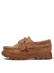 Kickers Lennon Boat Shoes - Tan, Light Brown, Size 8, Men